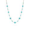 Sequence Turquoise Station Necklace in Yellow Gold - 18 Inches - Image 2