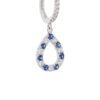 0.56 Carat Sapphire and Diamond Drop Earrings in White Gold - Image 2