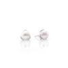 Akoya Cultured Pearl and 0.12 carat Diamond Earrings in White Gold - 8mm - Image 3