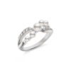 Cluster Akoya Cultured A+ Pearl and Diamond Ring in White Gold - 5-3mm - Image 2