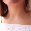 Ava Bea Graduating Curve 0.21 Carats Diamond Necklace in Rose Gold - Image 3