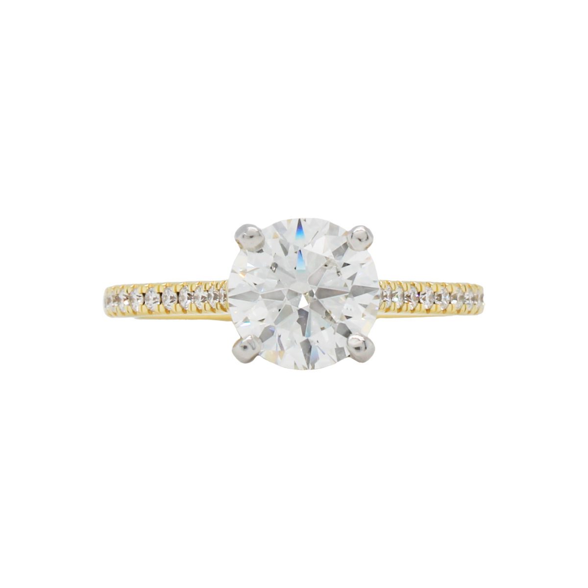 Pavé Collection - Cushion-Cut Diamond Engagement Ring
