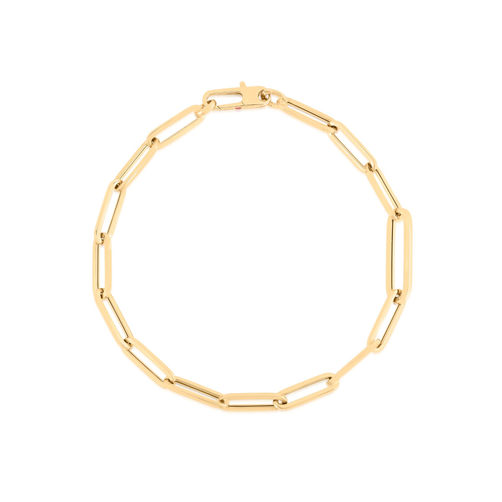 Roberto Coin Paperclip Necklace Chain in 18k Yellow Gold