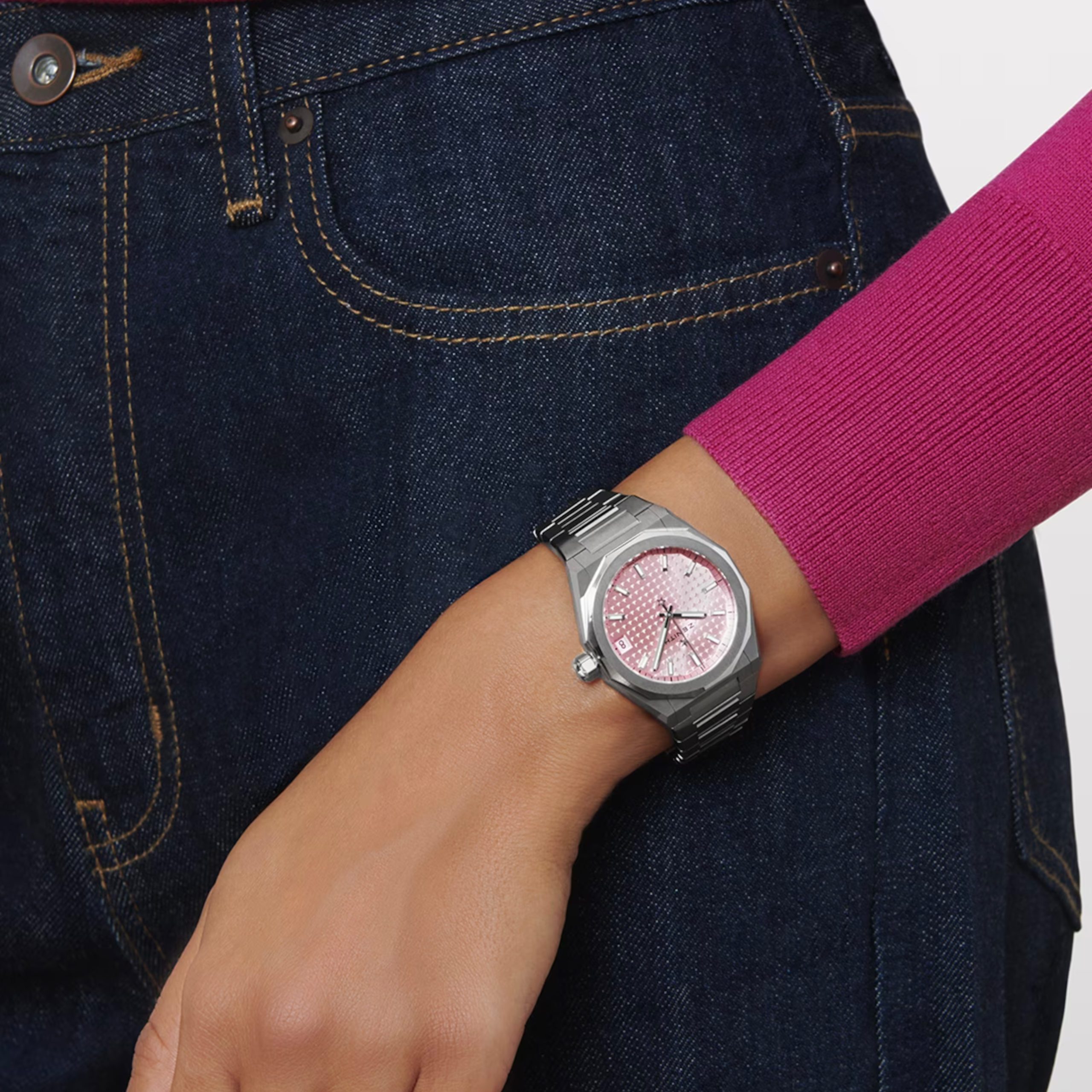 Defy Skyline 36mm Watch - Pink Diamond
