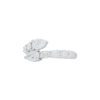 1.80 carat Oval cut and Pear shape Bypass Ring in White Gold - Image 5