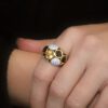 Parapluie Smoky Quartz and Citrine Bezel Set Ring in Yellow Gold - Image 5