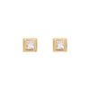 0.50 carat Princess cut Bezel set Diamond Stud Earrings in Yellow Gold - Image 2