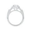 Three Stone Collection â 1.52 carat Round Brilliant cut with Tapered Baguette Diamond Engagement Ring in Platinum - Image 3