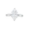 2.18 carat Marquise cut with Oval and Marquise Side stones Engagement Ring in Platinum - Image 2