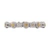 0.40 carat Fancy Yellow Diamond and 2.74 carat Brilliant cut bezel set Diamond Bracelet in White Gold - Image 2