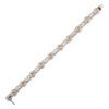 0.40 carat Fancy Yellow Diamond and 2.74 carat Brilliant cut bezel set Diamond Bracelet in White Gold - Image 3