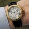 Marine Chronograph Silver Guilloche Dial 35mm in Yellow Gold - Pre-Owned - Image 3