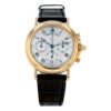 Marine Chronograph Silver Guilloche Dial 35mm in Yellow Gold - Pre-Owned - Image 2