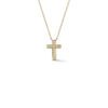 0.05 Carat PavÃ© Diamond Cross Necklace in Yellow Gold - Image 2