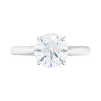 Solitaire Collection – 2.00 Carat Brilliant cut Diamond Engagement Ring in Platinum